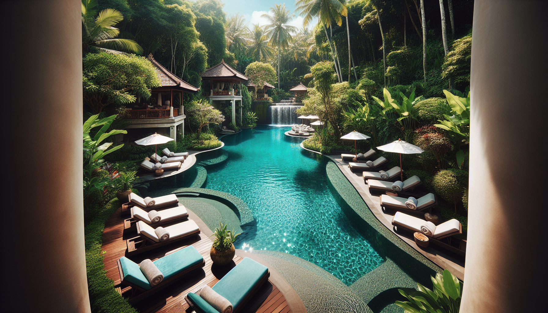 Exclusive lagoon pool for 'Level' Junior Suite guests at Melia Bali