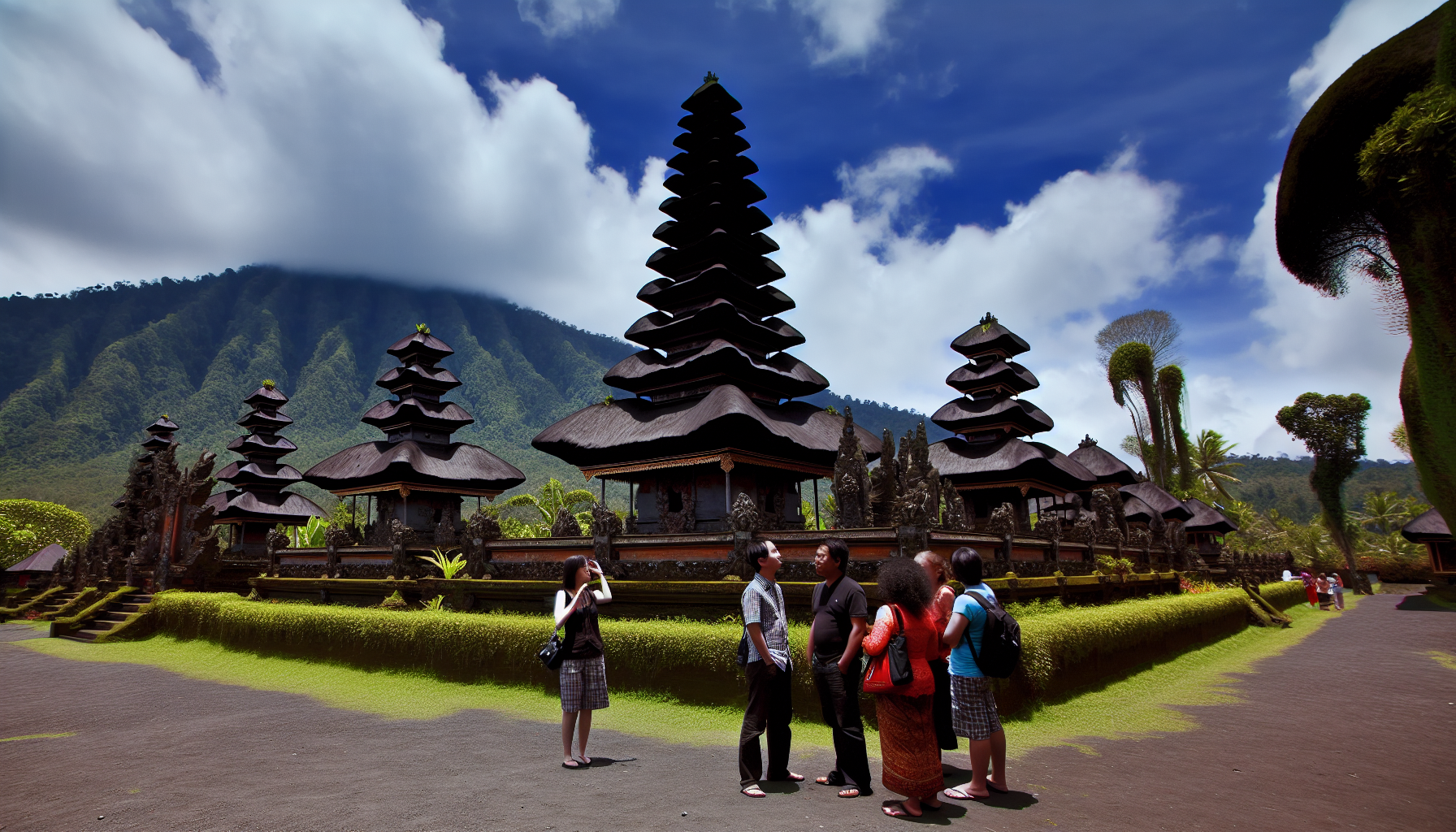 Besakih Temple with Mount Agung in the background